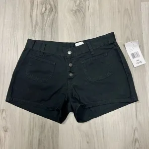 NWT vintage deadstock Y2k Jordache Black Button up Short Size 11/12