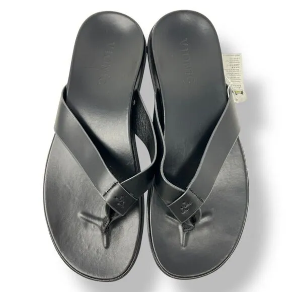 NWT Vionic Men's Ludlow Elijah Black Sandals Size 11 Flip Flops