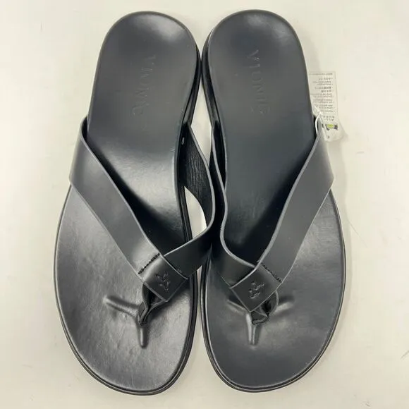 NWT Vionic Men's Ludlow Elijah Black Sandals Size 11 Flip Flops