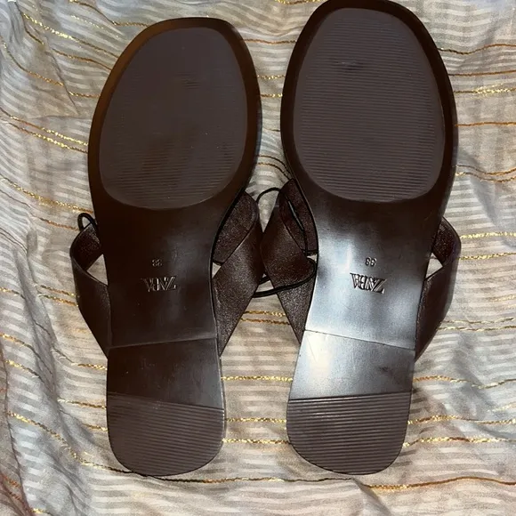 NWT Zara Polished Gemstone Sandals