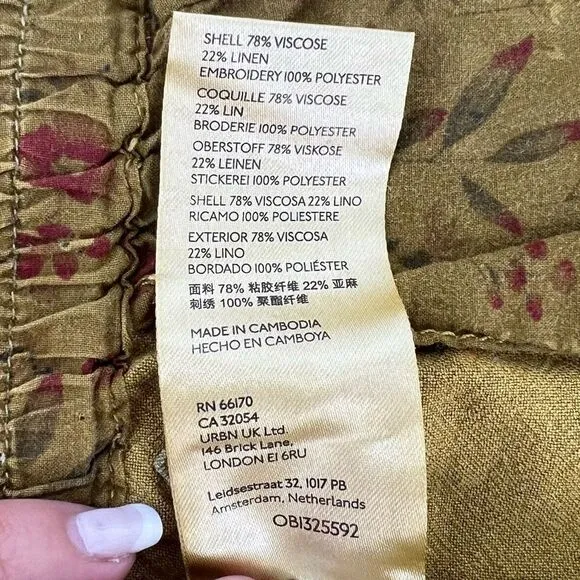 NWT Anthropologie Boho Drawstring Shorts