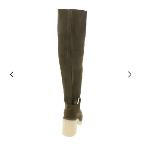 NWT Free People Suede James Chelsea Knee High Tall Brown Boots Size 38 US 8