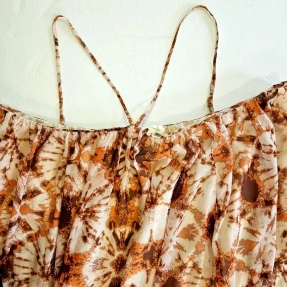 NWT Let Me Be X Free People Tie-Dye Printed Kiera Halter Boho Mini Dress 1X
