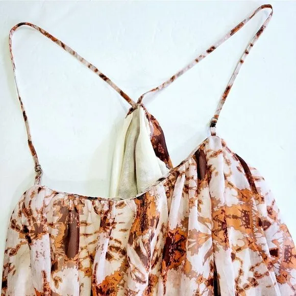 NWT Let Me Be X Free People Tie-Dye Printed Kiera Halter Boho Mini Dress 1X