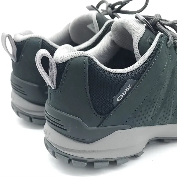 Oboz Sypes Low Leather B-DRY Women's Cordura Hiking Shoes Black Sea 8 Wide