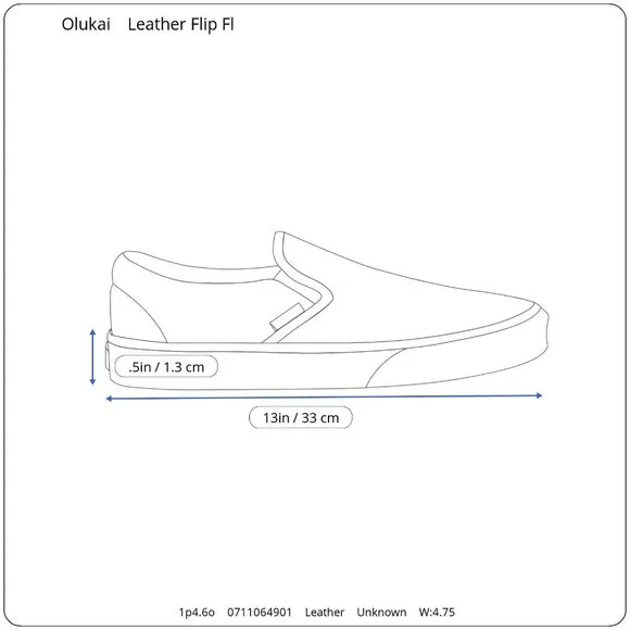 Olukai Brown Leather Thong Flip Flops Sandals Men's 15