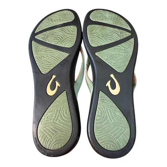 Olukai Ho'Opio Leather Sandal Flip Flop Women size 11