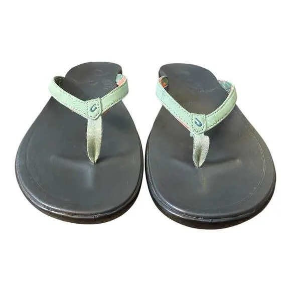 Olukai Ho'Opio Leather Sandal Flip Flop Women size 11