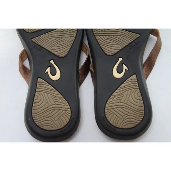 Olukai Ho'opio Leather Sandals Women's Sz 6 Shoes