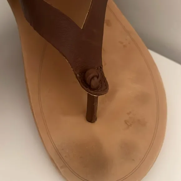 Olukai Kaekae Ko’o Kona Coffee Dark Brown Color Sandals Size 10 Leather