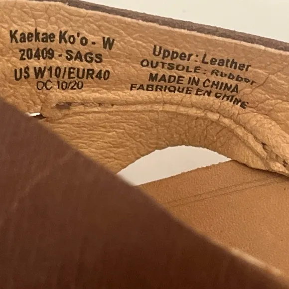 Olukai Kaekae Ko’o Kona Coffee Dark Brown Color Sandals Size 10 Leather