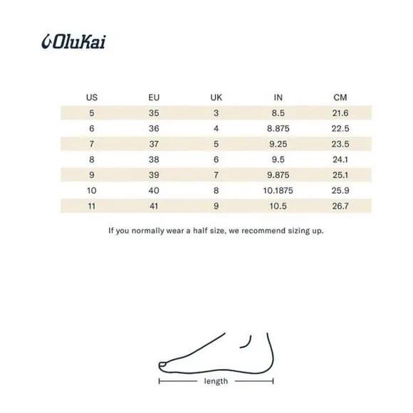 OluKai Kāpehe White on White Thong Sandals Flip Flops Size W 11
