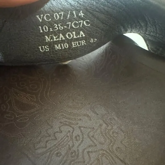 Olukai Mea Ola Flip Flop Men's Size 10 Brown Leather Casual Slippers Sandals