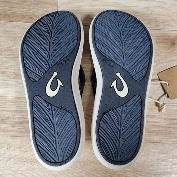 OluKai PI'OE Sandals Size 6 Womens Blue Beach Slippers Flip Flops 20443-DEDW