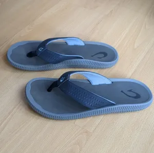 Olukai Ulele Sandals Flip Flops Mens Blue/Gray Sz 11? See Measurements