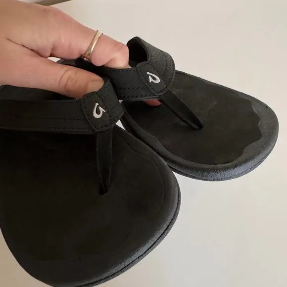 Olukai Women's Ohana Black Sandals Water Friendly Shoes Size 10