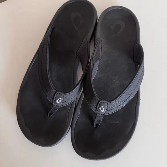 Olukai Women's Ohana Black Sandals Water Friendly Shoes Size 10