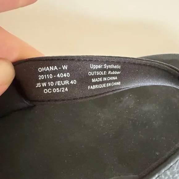 Olukai Women's Ohana Black Sandals Water Friendly Shoes Size 10