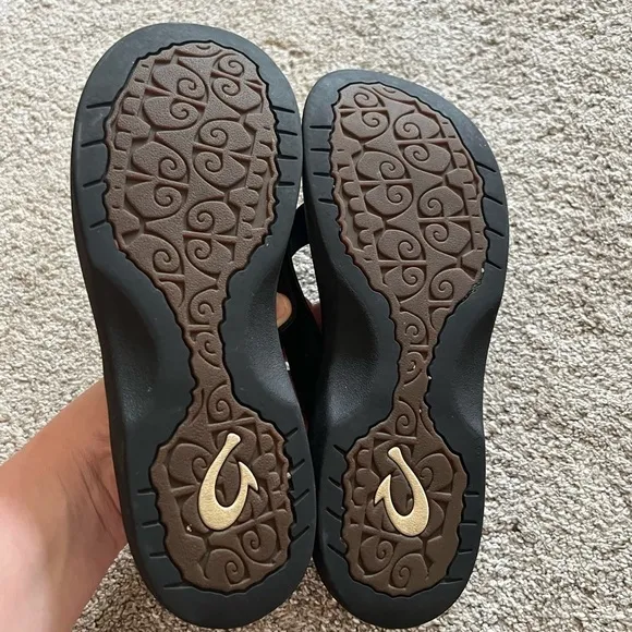 Olukai Women's US 9 Black Ohana Flip Flop Thong Sandals