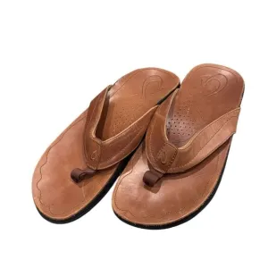 OluKai Kumu Leather Sandals in tan men’s 9