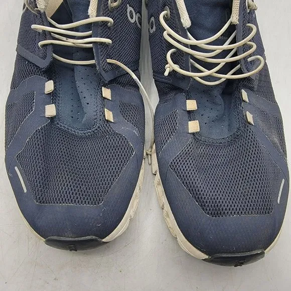 On Cloud 5 Mens 11.5 Denim Blue White Athletic Lightweight Shoes Outdoors Casual