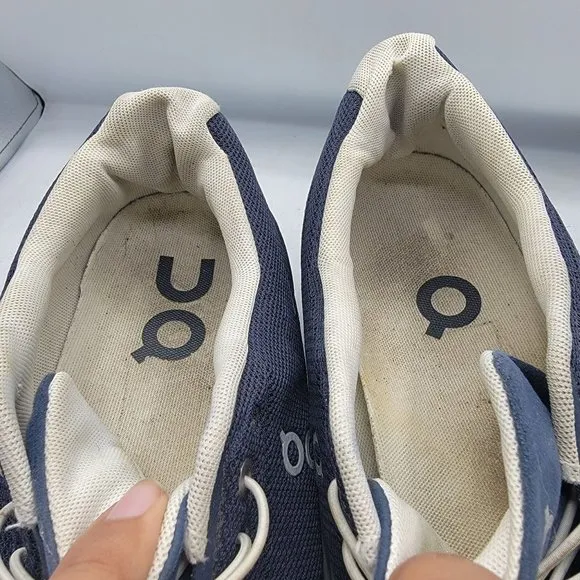 On Cloud 5 Mens 11.5 Denim Blue White Athletic Lightweight Shoes Outdoors Casual