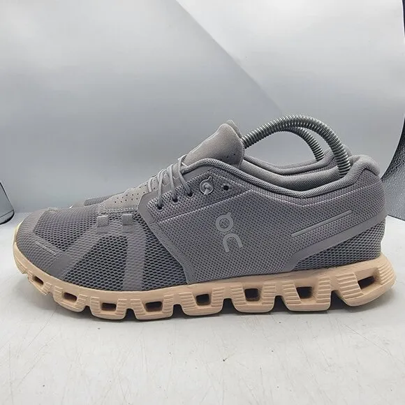 ON Cloud 5 Zinc Shell Womens 10.5 Gray Athletic Shoes Lightweight Breathable