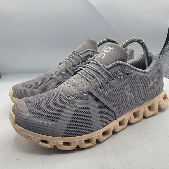 ON Cloud 5 Zinc Shell Womens 10.5 Gray Athletic Shoes Lightweight Breathable