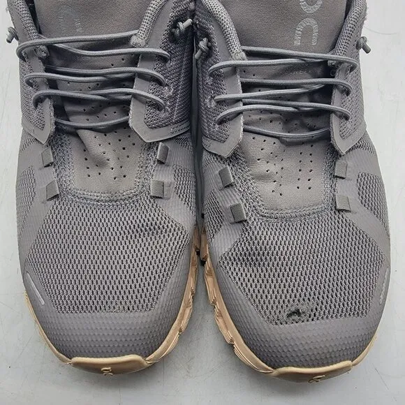 ON Cloud 5 Zinc Shell Womens 10.5 Gray Athletic Shoes Lightweight Breathable