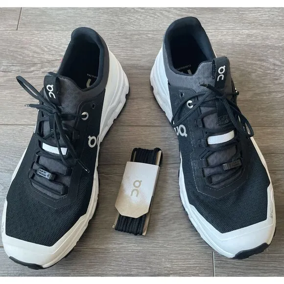 On Cloud CloudUltra Shoes Womens 10.5 Black White Running Trail Sneakers