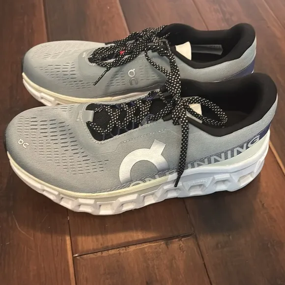 On Cloud Monster Light Blue Athletic Shoes with Mesh and Cushioned Sole