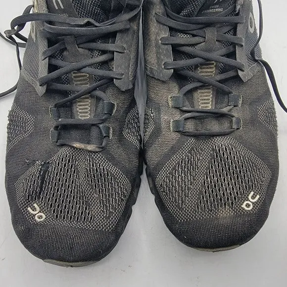 On Cloud X Mens 10.5 Triple Black Asphalt Athletic Sneaker Shoes Running