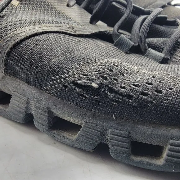 On Cloud X Mens 10.5 Triple Black Asphalt Athletic Sneaker Shoes Running