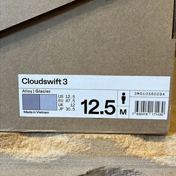 ON Running Cloudswift 3 Alloy Glacier Running Shoes