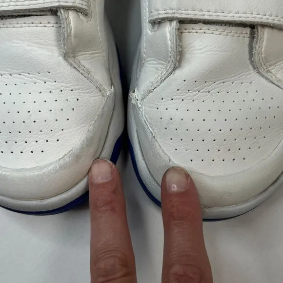 On Running kids Roger logo-print leather low-top Sneakers white hook loop 2.5
