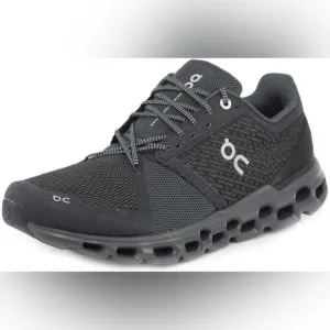 On-Running Mens Cloudstratus Black/Shadow Running Shoe - 10