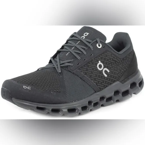 On-Running Mens Cloudstratus Black/Shadow Running Shoe - 10