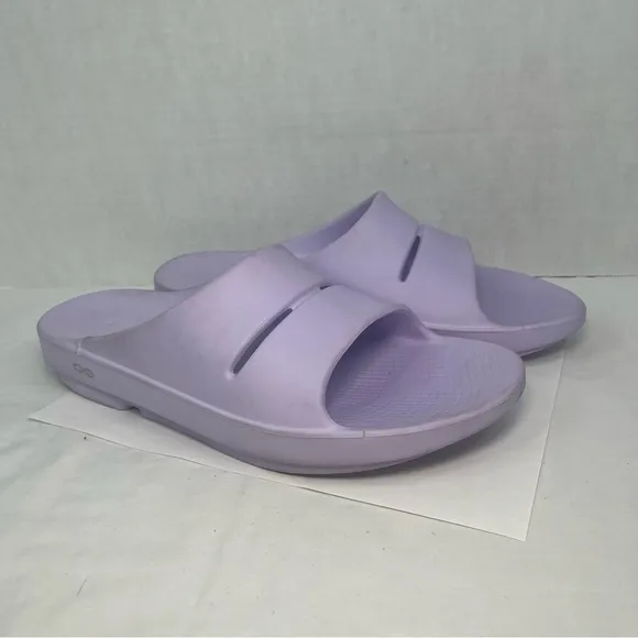Oofos Ooahh Recover Slide Athletic Sandals Flip Flops Lavender Purple Women 13