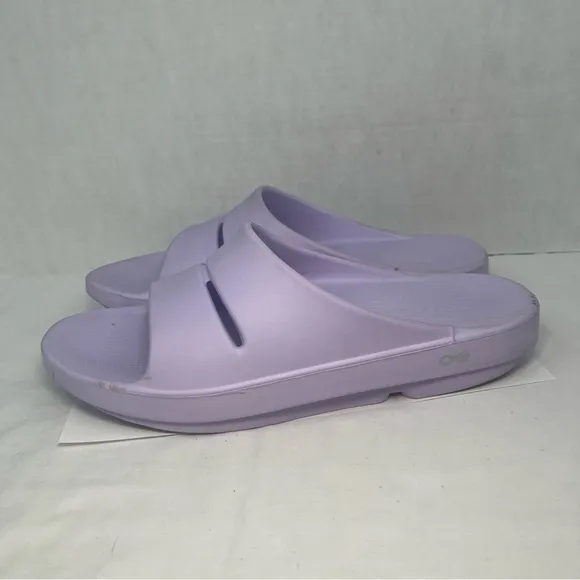 Oofos Ooahh Recover Slide Athletic Sandals Flip Flops Lavender Purple Women 13