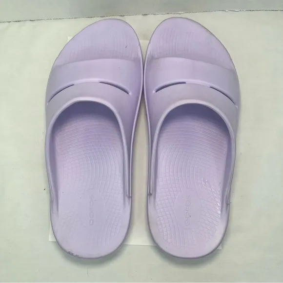 Oofos Ooahh Recover Slide Athletic Sandals Flip Flops Lavender Purple Women 13