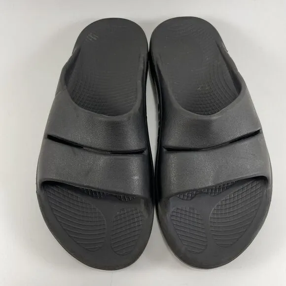 Oofos Ooahh Slide Sandals Womens Size 7 Black Comfort Recovery Mens 5