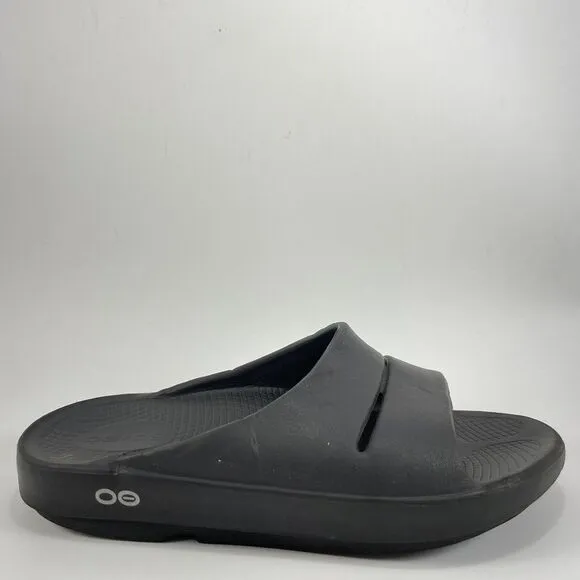 Oofos Ooahh Slide Sandals Womens Size 7 Black Comfort Recovery Mens 5