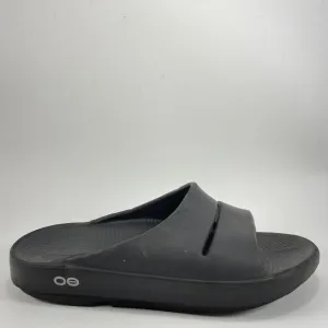 Oofos Ooahh Slide Sandals Womens Size 7 Black Comfort Recovery Mens 5