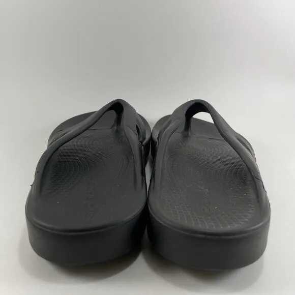 Oofos Ooriginal Flip Flops Womens Size 9 Mens 7 Black Comfort Recovery Sandals