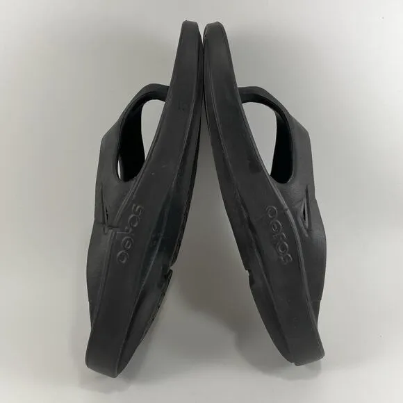 Oofos Ooriginal Flip Flops Womens Size 9 Mens 7 Black Comfort Recovery Sandals