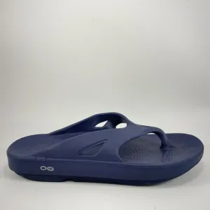 Oofos Ooriginal Flop Flops Mens Size 10 Navy Blue Comfort Recovery Sandals