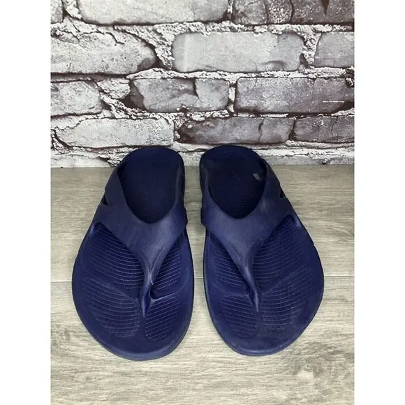 OOFOS OOriginal Navy Blue Lightweight Recovery Flip Flops Sandals Men 42EU/9M US