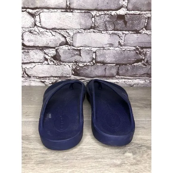 OOFOS OOriginal Navy Blue Lightweight Recovery Flip Flops Sandals Men 42EU/9M US