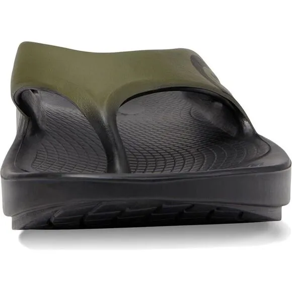 Oofos OOriginal Sport Sandals Men's 6 Green Toe Post Comfort Flip Flop KHD1140