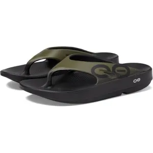 Oofos OOriginal Sport Sandals Men's 6 Green Toe Post Comfort Flip Flop KHD1140